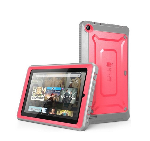 Fire 7 Case SUPCASE Heavy Duty Case for 2015 Release Amazon Fire 7 Tablet pink